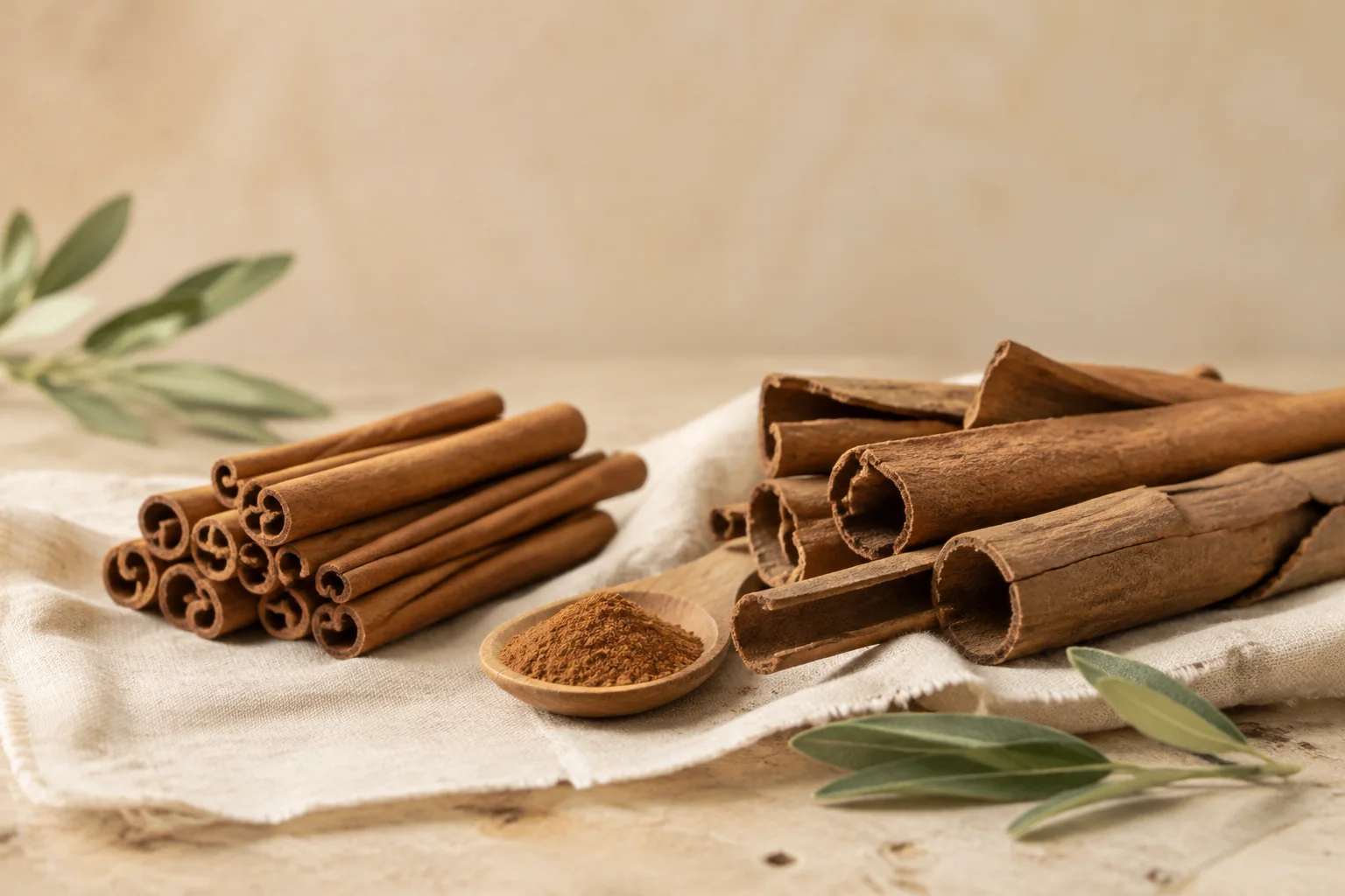 Cinnamon shown in ceylon cinnamon context